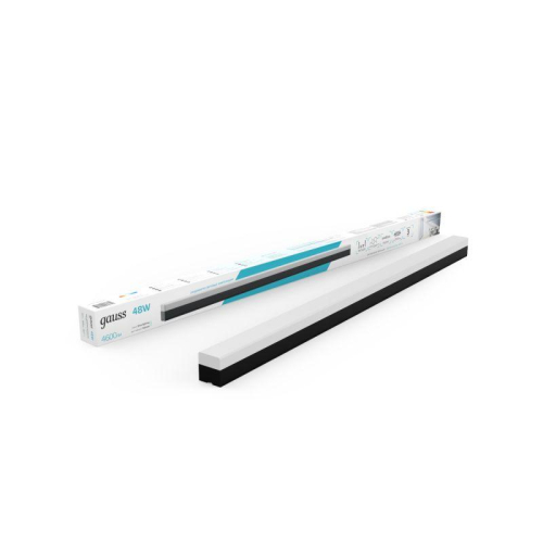 Светильник светодиодный Shop Lighting 48Вт 4000К IP40 4600лм 1180х70х55мм ДПО подвесной линейный матов. рассеив. GAUSS 883625248 фото 2 Светильник светодиодный Shop Lighting 48Вт 4000К IP40 4600лм 1180х70х55мм ДПО подвесной линейный матов. рассеив. GAUSS 883625248 фото 2
