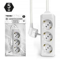 Удлинитель 3х5м с заземл. 10А 3х1.5 TOKOV ELECTRIC TKL-C01-BU3-5-1.5-Z