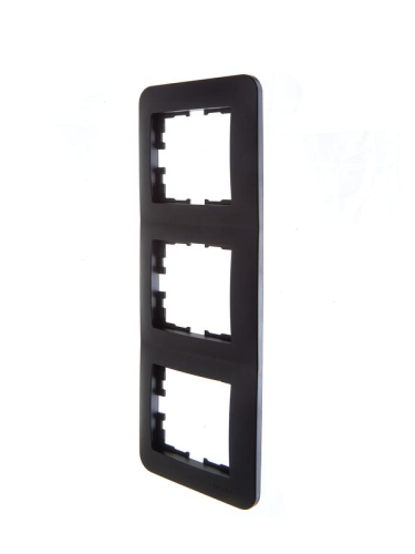 Рамка 3-м ASTI вертикал. черн. бархат LEZARD 7081-4200-153 фото 3