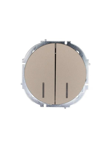 Выключатель 2-кл. СП OSEN 10А IP20 с подсветкой механизм титан LEZARD 743-3788-112