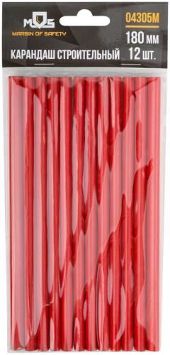 Карандаши строительные 180мм (уп.12шт) FIT 04305М фото 2