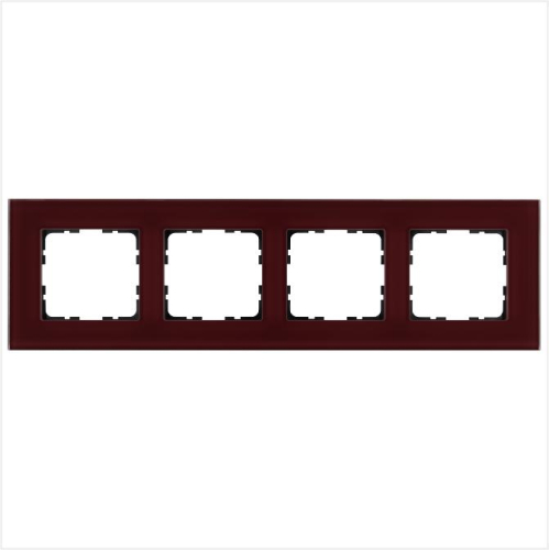 Рамка 4-м G-Glass стекло гранат. JasmartG1004GH