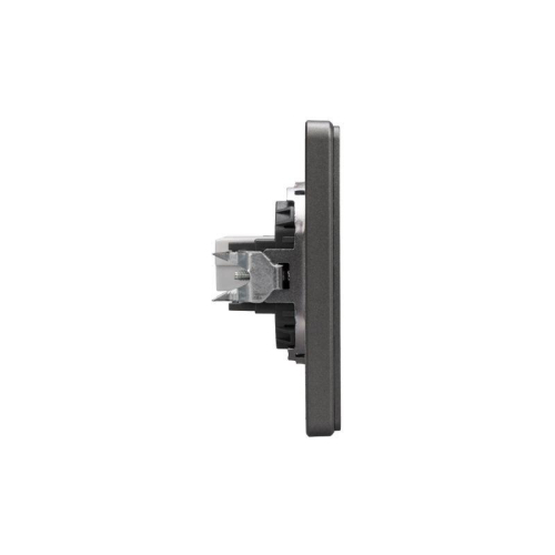 Розетка компьютерная СП ROUND MIELE RJ45 кат.6 титан Kranz KR-78-0724-2 фото 4