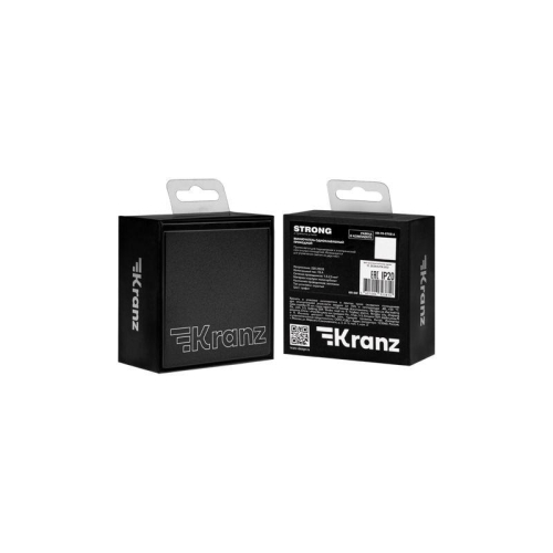 Выключатель проходной (переключатель) 1-кл. СП STRONG MIELE 10А графит Kranz KR-78-0708-6 фото 7