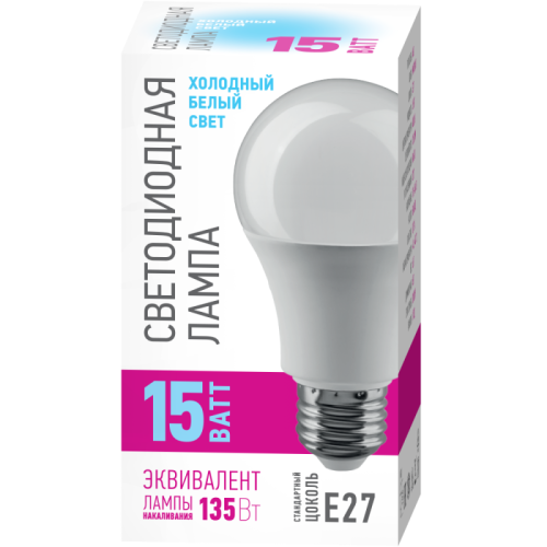 Лампа светодиодная 82 921 OLL-A60-15-230-4K-E27-PROMO 15Вт грушевидная 4000К E27 220-240В ОНЛАЙТ 82921 фото 2