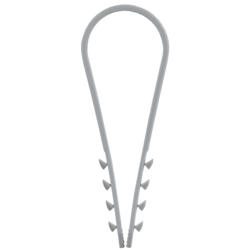 Дюбель-хомут 19х25мм для круглого кабеля нейлон сер. (уп.100шт) GENERICA UDH13-19-25-100-K03-G фото 2