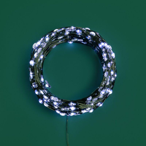 Гирлянда светодиодная "Роса" 50м 500LED бел. IP20 230В с контроллером провод зел. Neon-Night 303-285 фото 6