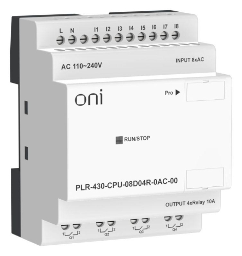 Модуль ЦПУ ПЛК 430 8 DI 4 RO 220В AC без экрана ONI PLR-430-CPU-08D04R-0AC-00 фото 7