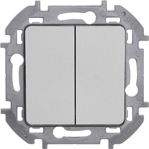 Выключатель 2-кл. Inspiria 10А IP20 250В 10AX механизм алюм. IEK 673622 фото 5