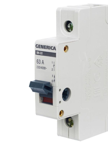 Выключатель нагрузки (мини-рубильник) 1п 63А ВН-32 GENERICA MNV15-1-063 фото 9