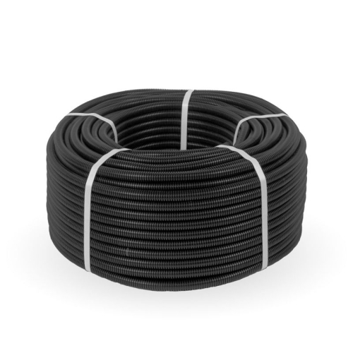 Труба гофрированная ПВХ легкая d16мм с протяжкой 350 Н черн. (уп.50м) Промрукав PR01.0054 фото 2 Труба гофрированная ПВХ легкая d16мм с протяжкой 350 Н черн. (уп.50м) Промрукав PR01.0054 фото 2