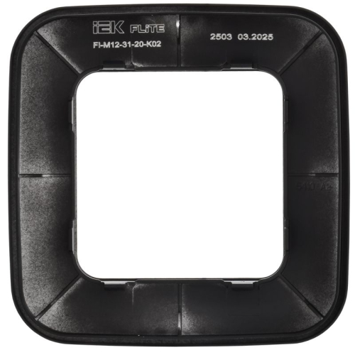 Рамка 1-м СП FLITE РУ-1-А-ФлЧ черн. IEK FI-M12-31-20-K02 фото 4