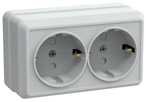 Розетка 2-м ОП Октава РСш22-3-ОБ 16А IP20 с заземл. защ. шторки бел. GENERICA ERO24-K01-16-DC Розетка 2-м ОП Октава РСш22-3-ОБ 16А IP20 с заземл. защ. шторки бел. GENERICA ERO24-K01-16-DC