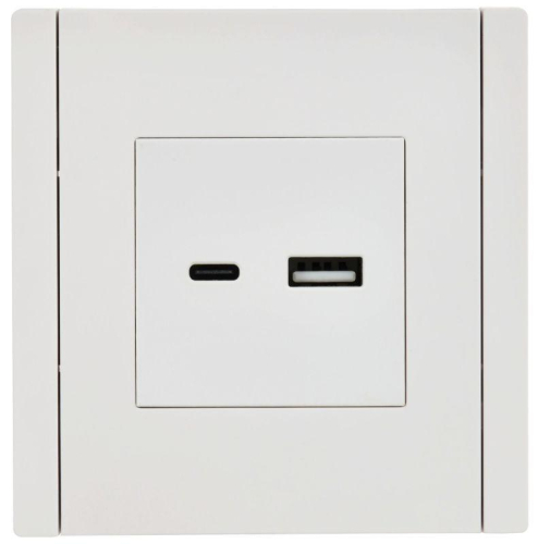 Розетка USB A+C 3.1А FORTE&PIANO FP250 бел. IEK FP-U22-D31-K01 фото 2 Розетка USB A+C 3.1А FORTE&PIANO FP250 бел. IEK FP-U22-D31-K01 фото 2
