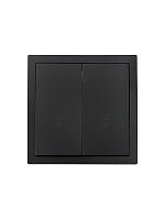 Выключатель проходной 2-кл. СП ZIMA IP20 10А безвинт. зажим черн. бархат LEZARD 704-4288-106QC