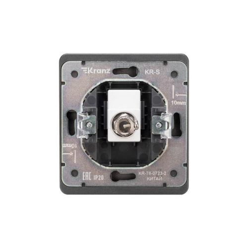 Розетка телевизионная TV СП ROUND MIELE титан Kranz KR-78-0723-2 фото 3