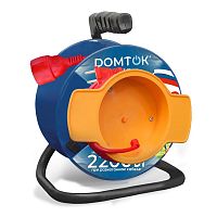 Удлинитель на катушке 1х20м без заземл. 10А IP20 2.2кВт с выносн. розеткой ПВС 2х1 DOMTOK 2427 Удлинитель на катушке 1х20м без заземл. 10А IP20 2.2кВт с выносн. розеткой ПВС 2х1 DOMTOK 2427