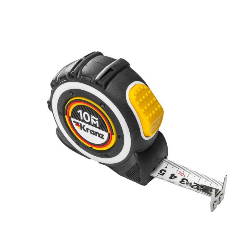 Рулетка Selbstfixierung 10мх25мм магнитный двухсторон. зацеп; двухсторон. шкала; автоматическая фиксация нейлон Kranz KR-12-9024 фото 2