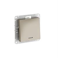 Переключатель 1-кл. AtlasDesign (сх. 6а) 10AX с подсветкой быстрозажим. клем. механизм шампань SE ATN000563S