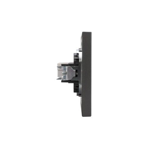 Розетка компьютерная СП STRONG MIELE RJ45 кат.6 графит Kranz KR-78-0724-6 фото 4