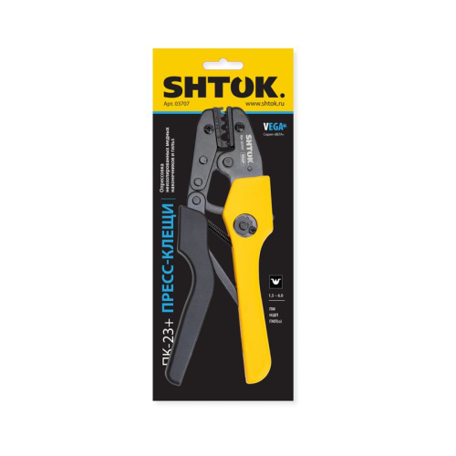 Пресс-клещи ПК-23+ матрица профиль клиновидный 0.5-10.0кв.мм (03707) SHTOK 376214 Пресс-клещи ПК-23+ матрица профиль клиновидный 0.5-10.0кв.мм (03707) SHTOK 376214