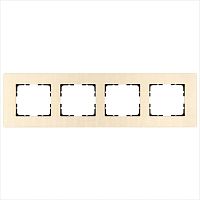 Рамка 4-м G-Metal метал. алюм. шампань Champagne Gold Jasmart G1004AG