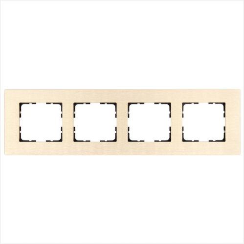 Рамка 4-м G-Metal метал. алюм. шампань Champagne Gold Jasmart G1004AG