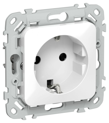 Розетка СП FLITE РС11-1-ФлБ 16А с заземл. без защ. шторок безвинтовое крепление механизм бел. IEK FI-R11-16-1-K01 Розетка СП FLITE РС11-1-ФлБ 16А с заземл. без защ. шторок безвинтовое крепление механизм бел. IEK FI-R11-16-1-K01