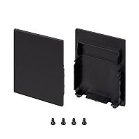 Заглушка SL-LINE-4050-3L-LOW BLACK глухая пластик (комплект) Arlight 044677