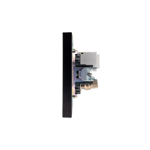 Розетка компьютерная + телевизионная СП STRONG MIELE RJ45 кат6 + TV антрацит Kranz KR-78-0722-5 фото 2