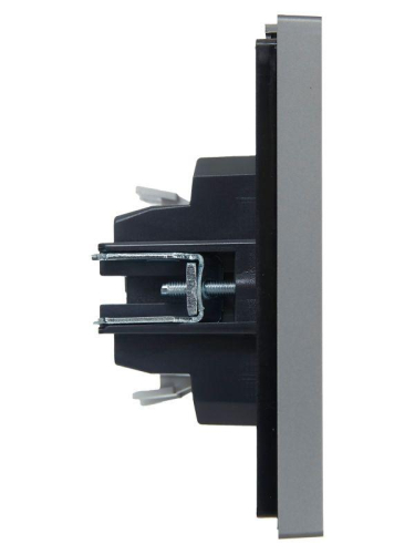 Выключатель проходной 1-кл. СП FORTE&PIANO 10А FP504 с индикацией сталь IEK FP-V12-1-10-1-K46 фото 4