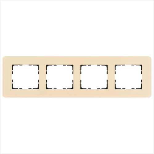 Рамка 4-м G-Glass закругленная стекло матов. тауп Jasmart G1004GT-RM