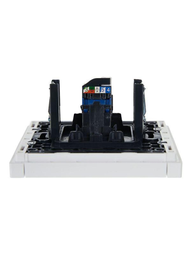 Розетка компьютерная RJ45 кат.6 FORTE&PIANO FP231 бел. IEK FP-K10-2-K01 фото 3