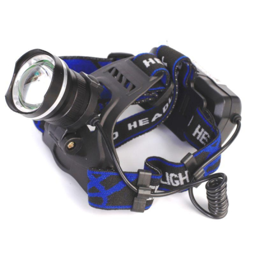 Фонарь аккумуляторный налобный LED5337 3.7В 1LED 5Вт фокус 2 ак. 3 режима USB бокс черн. Ultraflash 15016 фото 2