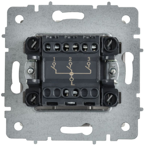 Выключатель 3-кл. СП BRITE ВС10-3-0-БрАБ 10А механизм арктич. бел. IEK BR-V30-0-10-K91 фото 3