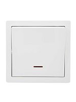 Выключатель 1-кл. ОП LETO с индикацией бел. LEZARD 752-0200-111