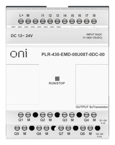 Модуль расширения входов выходов ПЛК 430 4 DI 4 UI (0-10В/DI) 8 TO 24В DC ONI PLR-430-EMD-08U08T-0DC-00 фото 5
