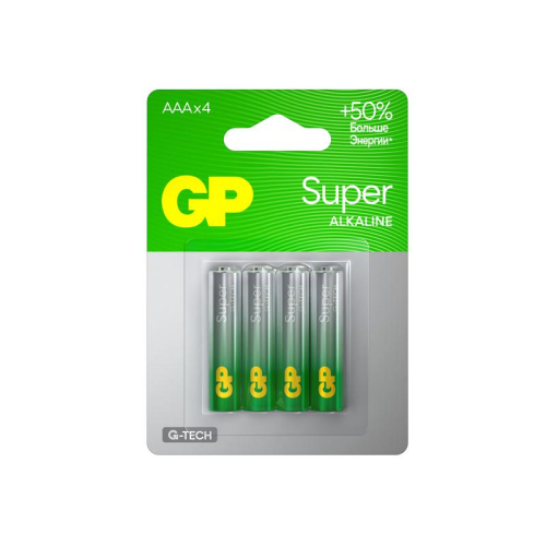 Элемент питания алкалиновый AAA/LR03 1.5В Super Alkaline G-Tech 24AA21-2CRSBC4 40/160 (блист.4шт) GP 1220 Элемент питания алкалиновый AAA/LR03 1.5В Super Alkaline G-Tech 24AA21-2CRSBC4 40/160 (блист.4шт) GP 1220