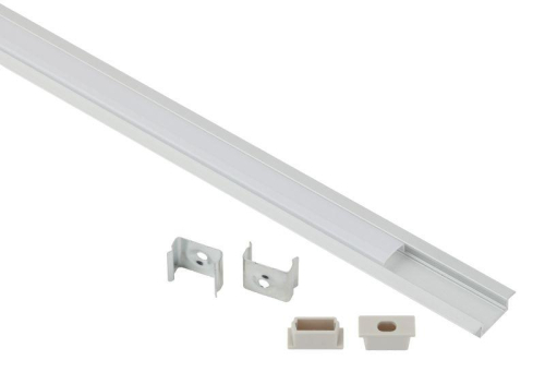 Комплект с врезным анодированным профилем 2206-1m 22х6мм. 1м САВ251 сереб. Эра Б0062794 Комплект с врезным анодированным профилем 2206-1m 22х6мм. 1м САВ251 сереб. Эра Б0062794