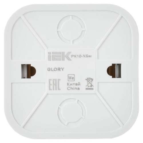 Розетка компьютерная ОП GLORY РК10-ХБм RJ45 кат.5E бел. матов. IEK EKH10-K01M фото 3
