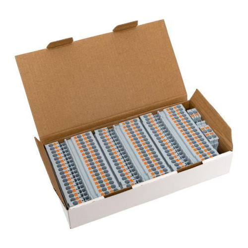 Колодка клеммная пружинная 4 Push-in 3 вывода сер. EKF PIT-4-3 фото 4