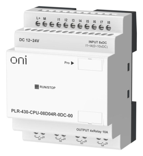 Модуль ЦПУ ПЛК 430 8 DI 4 RO 24В DC без экрана ONI PLR-430-CPU-08D04R-0DC-00 фото 4