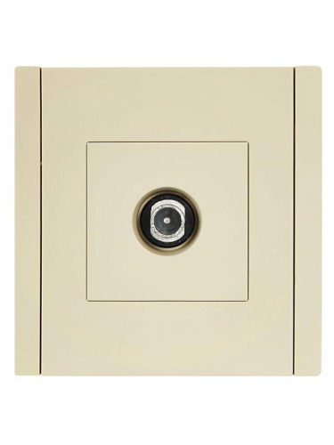 Розетка TV проходная FORTE&PIANO FP429 ваниль IEK FP-A10-P-K10 фото 2