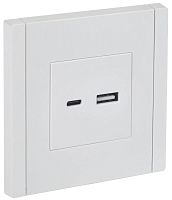 Розетка USB A+C 3.1А FORTE&PIANO FP250 бел. IEK FP-U22-D31-K01