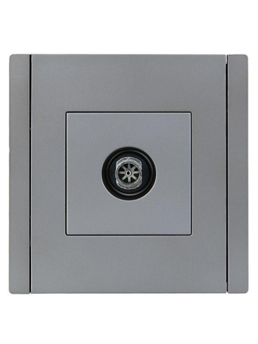 Розетка TV оконечная FORTE&PIANO FP528 сталь IEK FP-A10-O-K46 фото 2