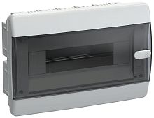 Корпус ЩРВ-П-12 UNION Compact IP41 черн. прозр. дверь пластик. IEK UIC-KP12-V-12-41-K01