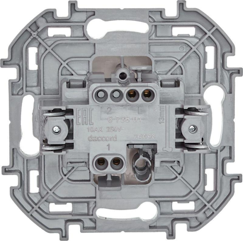 Выключатель 1-кл. Inspiria 10А IP20 250В 10AX механизм сл. кость IEK 673601 фото 4