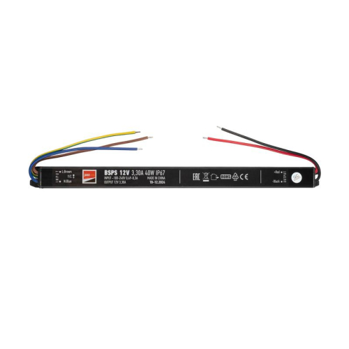 Блок питания для светодиод. ленты BSPS 40Вт 3.3А 12В IP67 влагозащ. метал. JazzWay 3329266A Блок питания для светодиод. ленты BSPS 40Вт 3.3А 12В IP67 влагозащ. метал. JazzWay 3329266A
