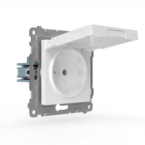Розетка 1-м СП Pixel IP44 с заземл. защ. шторки с крышкой механизм бел. TOKOV ELECTRIC TKE-PX-R1ZSW1-C01-IP44 фото 2 Розетка 1-м СП Pixel IP44 с заземл. защ. шторки с крышкой механизм бел. TOKOV ELECTRIC TKE-PX-R1ZSW1-C01-IP44 фото 2