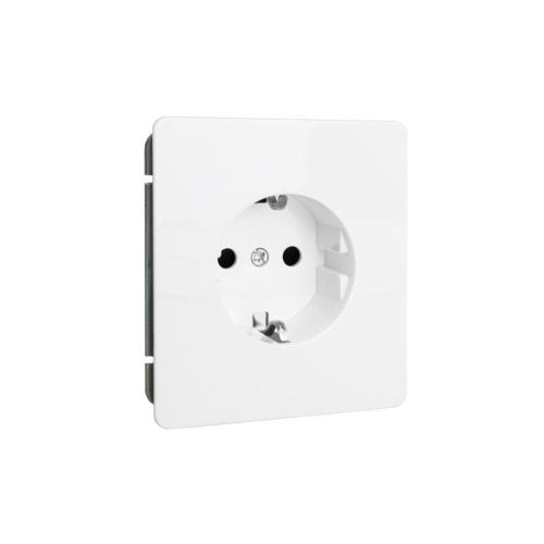 Розетка 1-м СП ROUND MIELE 16А с заземл. защ. шторки перламутр Kranz KR-78-0701-1 фото 5